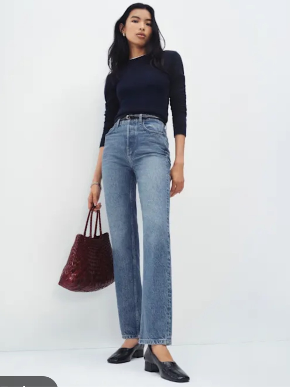 Reformation Cynthia High Rise Straight Jeans Colorado Wash Size 28